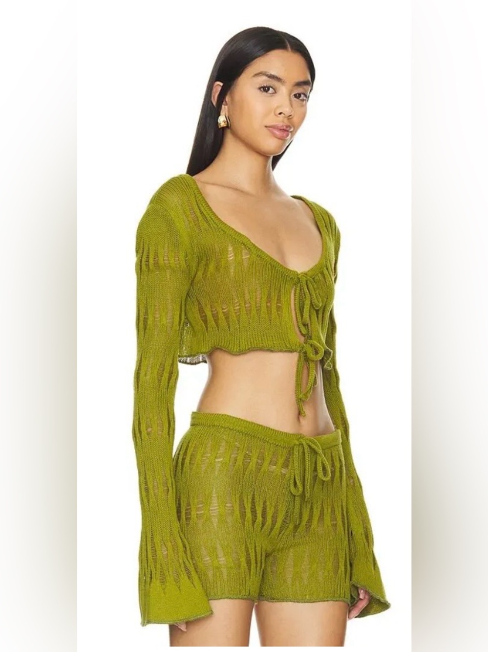 REVOLVE x TG Botanical Dolores Bolero Semi Sheer Organic Cotton - Picture 4 of 12